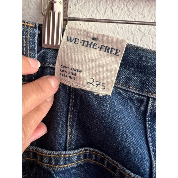 New We the Free by Free People CRVY Siren Low-Rise Straight Jeans - Size 27 - Picture 7 of 8